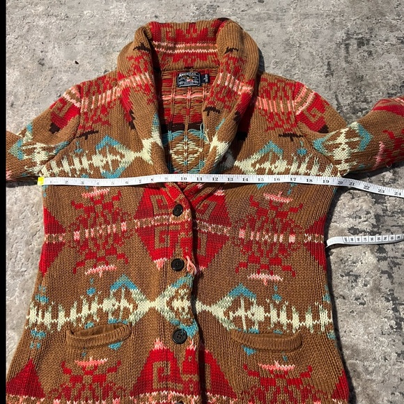 Vintage Ralph Lauren American Living Cardigan Sweater Southwestern Aztec Size L - Picture 3 of 9